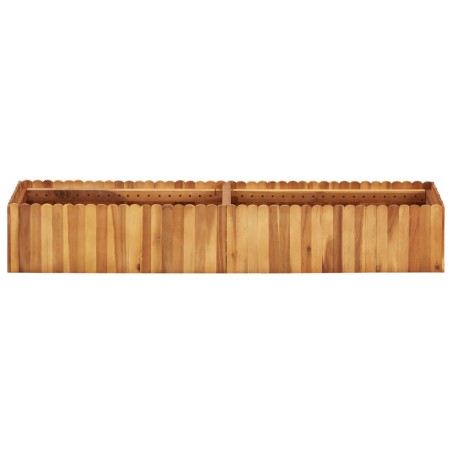vidaXL Arriate de madera maciza de acacia 150x30x25 cm