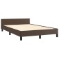vidaXL Estructura de cama cabecero cuero sintético marrón 120x200 cm vidaXL Estructura de cama cabecero cuero sintético marrón 120x200 cm