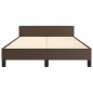 vidaXL Estructura de cama cabecero cuero sintético marrón 120x200 cm vidaXL Estructura de cama cabecero cuero sintético marrón 120x200 cm