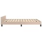 vidaXL Estructura de cama cabecero cuero sintético capuchino 140x200cm