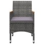 vidaXL Juego de comedor de jardín de 5 piezas gris vidaXL Juego de comedor de jardín de 5 piezas gris