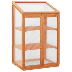 vidaXL Invernadero de madera de abeto 60x45x100 cm