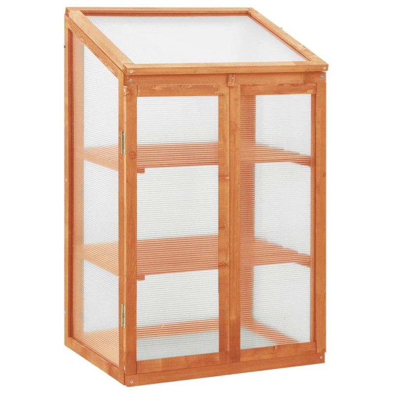 vidaXL Invernadero de madera de abeto 60x45x100 cm vidaXL Invernadero de madera de abeto 60x45x100 cm