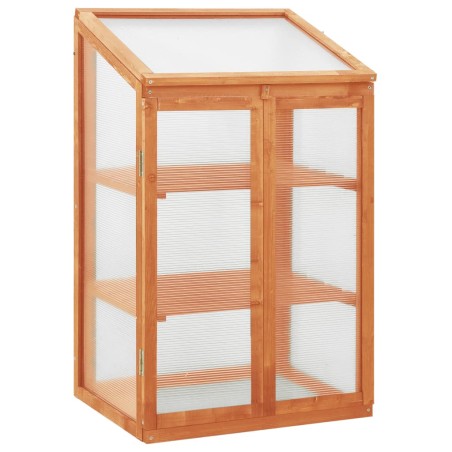 vidaXL Invernadero de madera de abeto 60x45x100 cm