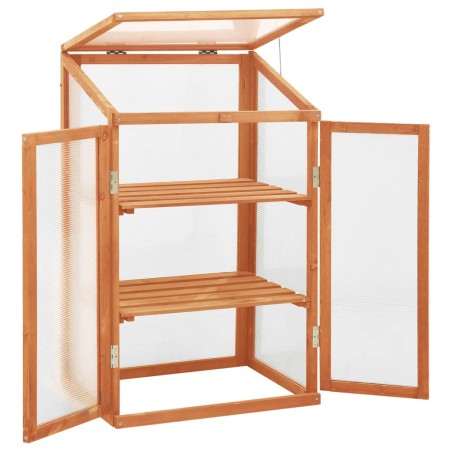 vidaXL Invernadero de madera de abeto 60x45x100 cm