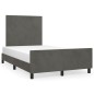 vidaXL Estructura cama con cabecero terciopelo gris oscuro 120x200 cm vidaXL Estructura cama con cabecero terciopelo gris oscuro 120x200 cm