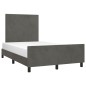 vidaXL Estructura cama con cabecero terciopelo gris oscuro 120x200 cm vidaXL Estructura cama con cabecero terciopelo gris oscuro 120x200 cm