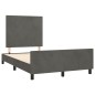 vidaXL Estructura cama con cabecero terciopelo gris oscuro 120x200 cm vidaXL Estructura cama con cabecero terciopelo gris oscuro 120x200 cm