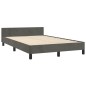 vidaXL Estructura cama con cabecero terciopelo gris oscuro 120x200 cm vidaXL Estructura cama con cabecero terciopelo gris oscuro 120x200 cm