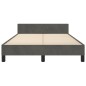 vidaXL Estructura cama con cabecero terciopelo gris oscuro 120x200 cm vidaXL Estructura cama con cabecero terciopelo gris oscuro 120x200 cm