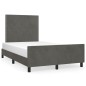 vidaXL Estructura cama con cabecero terciopelo gris oscuro 120x200 cm vidaXL Estructura cama con cabecero terciopelo gris oscuro 120x200 cm