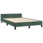 vidaXL Estructura cama con cabecero terciopelo verde oscuro 120x200 cm vidaXL Estructura cama con cabecero terciopelo verde oscuro 120x200 cm