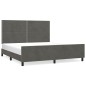vidaXL Estructura cama con cabecero terciopelo gris oscuro 180x200 cm