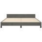 vidaXL Estructura cama con cabecero terciopelo gris oscuro 180x200 cm