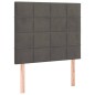 vidaXL Estructura cama con cabecero terciopelo gris oscuro 100x200 cm vidaXL Estructura cama con cabecero terciopelo gris oscuro 100x200 cm