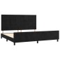 vidaXL Estructura de cama con cabecero de terciopelo negro 200x200 cm vidaXL Estructura de cama con cabecero de terciopelo negro 200x200 cm