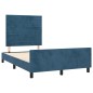 vidaXL Estructura cama con cabecero terciopelo azul oscuro 120x200cm vidaXL Estructura cama con cabecero terciopelo azul oscuro 120x200cm