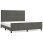 vidaXL Estructura cama con cabecero terciopelo gris oscuro 160x200 cm vidaXL Estructura cama con cabecero terciopelo gris oscuro 160x200 cm