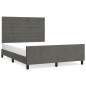 vidaXL Estructura cama con cabecero terciopelo gris oscuro 140x200 cm vidaXL Estructura cama con cabecero terciopelo gris oscuro 140x200 cm