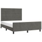 vidaXL Estructura cama con cabecero terciopelo gris oscuro 140x200 cm vidaXL Estructura cama con cabecero terciopelo gris oscuro 140x200 cm