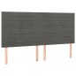 vidaXL Estructura cama con cabecero terciopelo gris oscuro 140x200 cm vidaXL Estructura cama con cabecero terciopelo gris oscuro 140x200 cm
