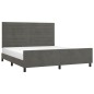 vidaXL Estructura cama con cabecero terciopelo gris oscuro 180x200 cm vidaXL Estructura cama con cabecero terciopelo gris oscuro 180x200 cm