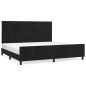 vidaXL Estructura de cama con cabecero de terciopelo negro 200x200 cm vidaXL Estructura de cama con cabecero de terciopelo negro 200x200 cm