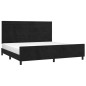 vidaXL Estructura de cama con cabecero de terciopelo negro 200x200 cm vidaXL Estructura de cama con cabecero de terciopelo negro 200x200 cm