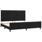 vidaXL Estructura de cama con cabecero de terciopelo negro 200x200 cm vidaXL Estructura de cama con cabecero de terciopelo negro 200x200 cm