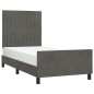 vidaXL Estructura de cama con cabecero terciopelo gris oscuro 80x200cm vidaXL Estructura de cama con cabecero terciopelo gris oscuro 80x200cm