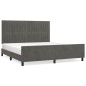 vidaXL Estructura cama con cabecero terciopelo gris oscuro 160x200 cm vidaXL Estructura cama con cabecero terciopelo gris oscuro 160x200 cm