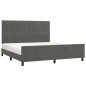 vidaXL Estructura cama con cabecero terciopelo gris oscuro 160x200 cm vidaXL Estructura cama con cabecero terciopelo gris oscuro 160x200 cm
