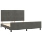 vidaXL Estructura cama con cabecero terciopelo gris oscuro 160x200 cm vidaXL Estructura cama con cabecero terciopelo gris oscuro 160x200 cm