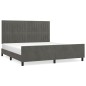 vidaXL Estructura cama con cabecero terciopelo gris oscuro 180x200 cm vidaXL Estructura cama con cabecero terciopelo gris oscuro 180x200 cm
