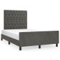 vidaXL Estructura cama con cabecero terciopelo gris oscuro 120x200 cm vidaXL Estructura cama con cabecero terciopelo gris oscuro 120x200 cm