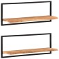 vidaXL Estantes de pared 2 unidades madera maciza acacia 100x24x35 cm vidaXL Estantes de pared 2 unidades madera maciza acacia 100x24x35 cm