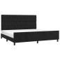 vidaXL Estructura de cama con cabecero de terciopelo negro 200x200 cm vidaXL Estructura de cama con cabecero de terciopelo negro 200x200 cm
