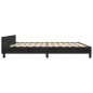 vidaXL Estructura de cama con cabecero de terciopelo negro 200x200 cm vidaXL Estructura de cama con cabecero de terciopelo negro 200x200 cm