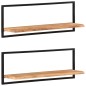 vidaXL Estantes de pared 2 unidades madera maciza acacia 100x24x35 cm vidaXL Estantes de pared 2 unidades madera maciza acacia 100x24x35 cm
