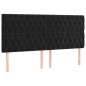 vidaXL Estructura de cama con cabecero de terciopelo negro 200x200 cm vidaXL Estructura de cama con cabecero de terciopelo negro 200x200 cm