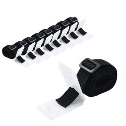 vidaXL Fijaciones para enrollacobertor de piscina universal 8 uds 1,8m