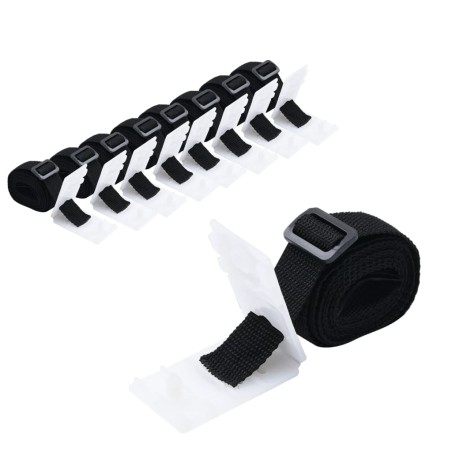 vidaXL Fijaciones para enrollacobertor de piscina universal 8 uds 1,8m