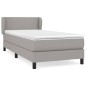vidaXL Cama box spring con colchón tela gris claro 90x200 cm vidaXL Cama box spring con colchón tela gris claro 90x200 cm