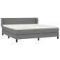 vidaXL Cama box spring con colchón tela gris oscuro 180x200 cm vidaXL Cama box spring con colchón tela gris oscuro 180x200 cm