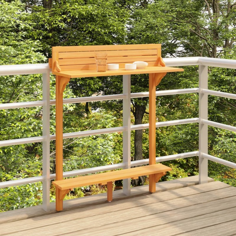 vidaXL Mesa alta de balcón de madera de acacia maciza 90x37x122,5 cm vidaXL Mesa alta de balcón de madera de acacia maciza 90x37x122,5 cm