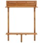 vidaXL Mesa alta de balcón de madera de acacia maciza 90x37x122,5 cm vidaXL Mesa alta de balcón de madera de acacia maciza 90x37x122,5 cm