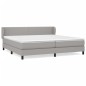 vidaXL Cama box spring con colchón tela gris claro 200x200 cm vidaXL Cama box spring con colchón tela gris claro 200x200 cm