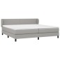 vidaXL Cama box spring con colchón tela gris claro 200x200 cm vidaXL Cama box spring con colchón tela gris claro 200x200 cm