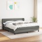 vidaXL Cama box spring con colchón tela gris oscuro 180x200 cm vidaXL Cama box spring con colchón tela gris oscuro 180x200 cm