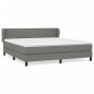 vidaXL Cama box spring con colchón tela gris oscuro 180x200 cm vidaXL Cama box spring con colchón tela gris oscuro 180x200 cm